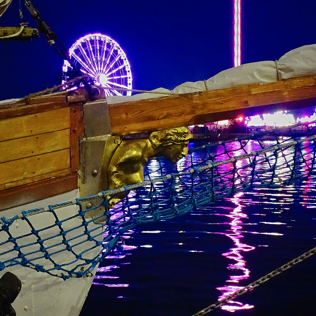 Wieczorny klimat portowego miasta - Szczecina